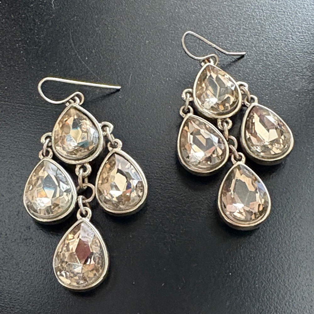 Elegant Silver Teardrop Earrings